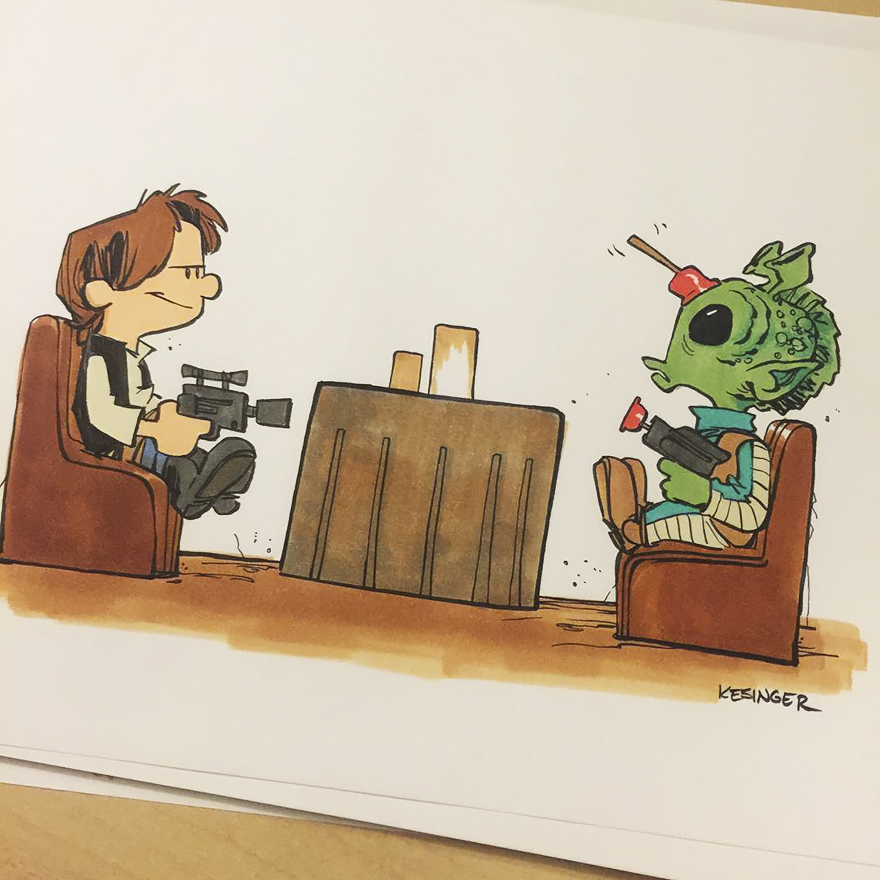 Disney Illustrator Combines Star Wars And Calvin &#038; Hobbes, And The Result Is Adorable
