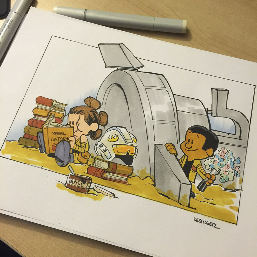 Disney Illustrator Combines Star Wars And Calvin &#038; Hobbes, And The Result Is Adorable
