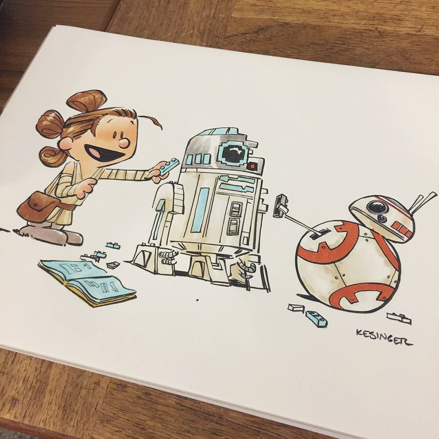 Disney Illustrator Combines Star Wars And Calvin &#038; Hobbes, And The Result Is Adorable