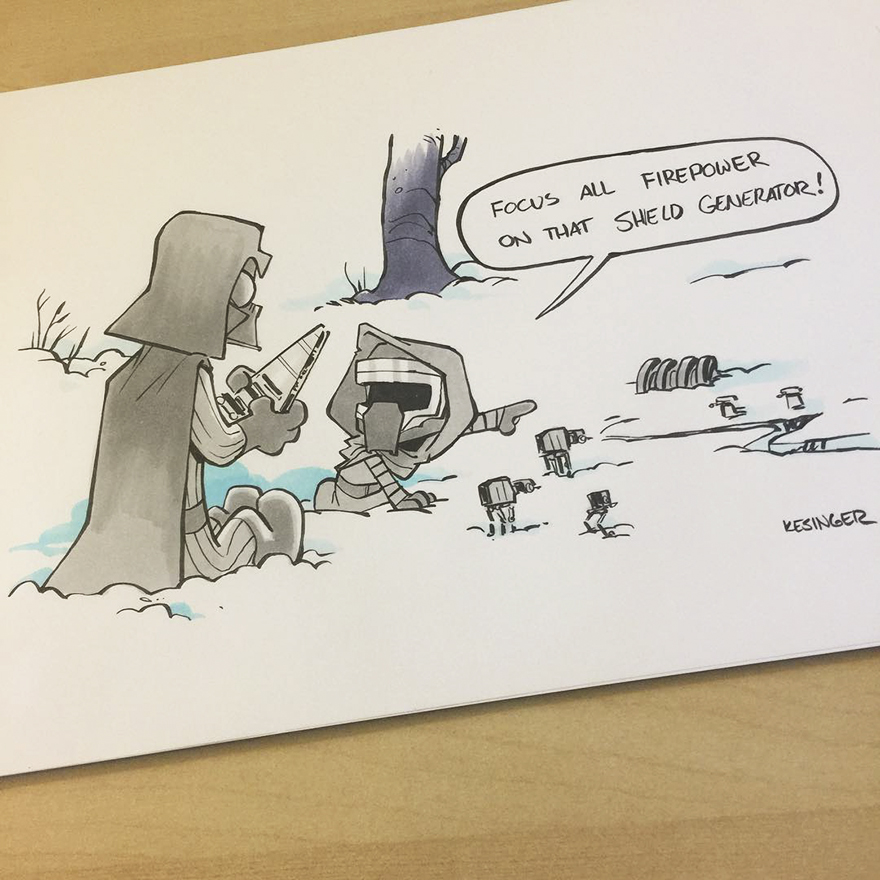 Disney Illustrator Combines Star Wars And Calvin &#038; Hobbes, And The Result Is Adorable