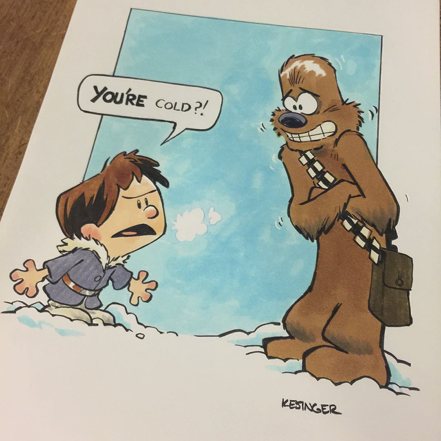 Disney Illustrator Combines Star Wars And Calvin &#038; Hobbes, And The Result Is Adorable