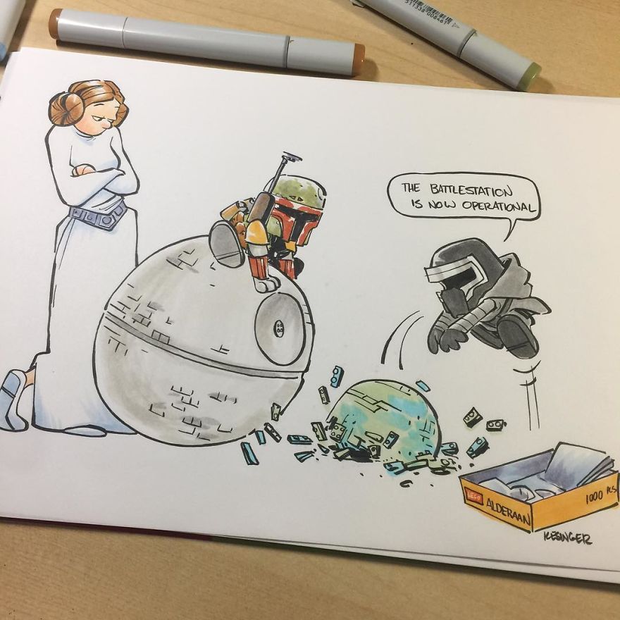 Disney Illustrator Combines Star Wars And Calvin &#038; Hobbes, And The Result Is Adorable