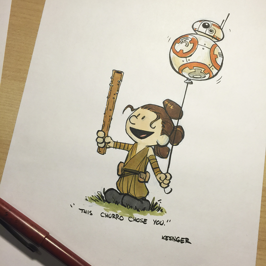 Disney Illustrator Combines Star Wars And Calvin &#038; Hobbes, And The Result Is Adorable