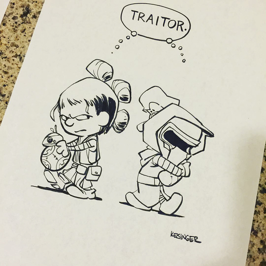 Disney Illustrator Combines Star Wars And Calvin &#038; Hobbes, And The Result Is Adorable