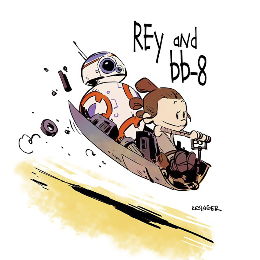 Disney Illustrator Combines Star Wars And Calvin &#038; Hobbes, And The Result Is Adorable