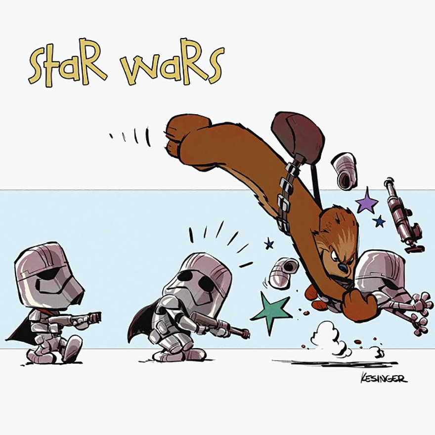 Disney Illustrator Combines Star Wars And Calvin &#038; Hobbes, And The Result Is Adorable
