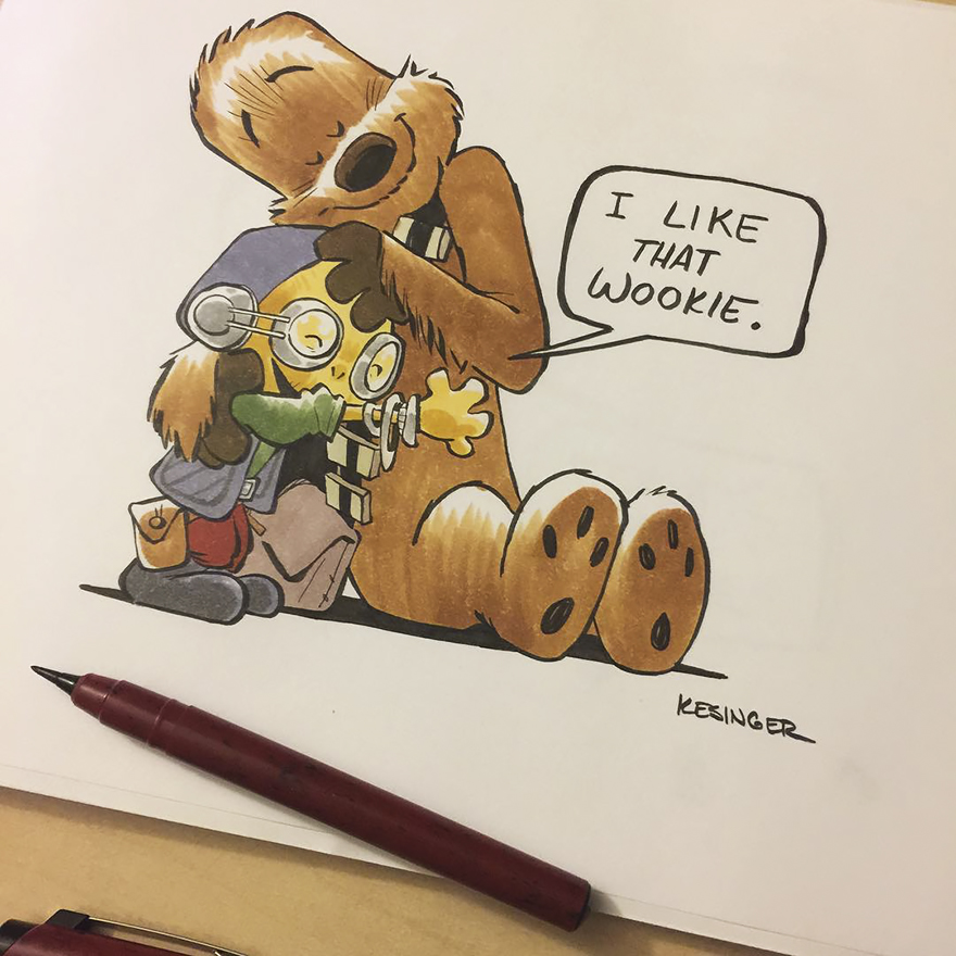 Disney Illustrator Combines Star Wars And Calvin &#038; Hobbes, And The Result Is Adorable