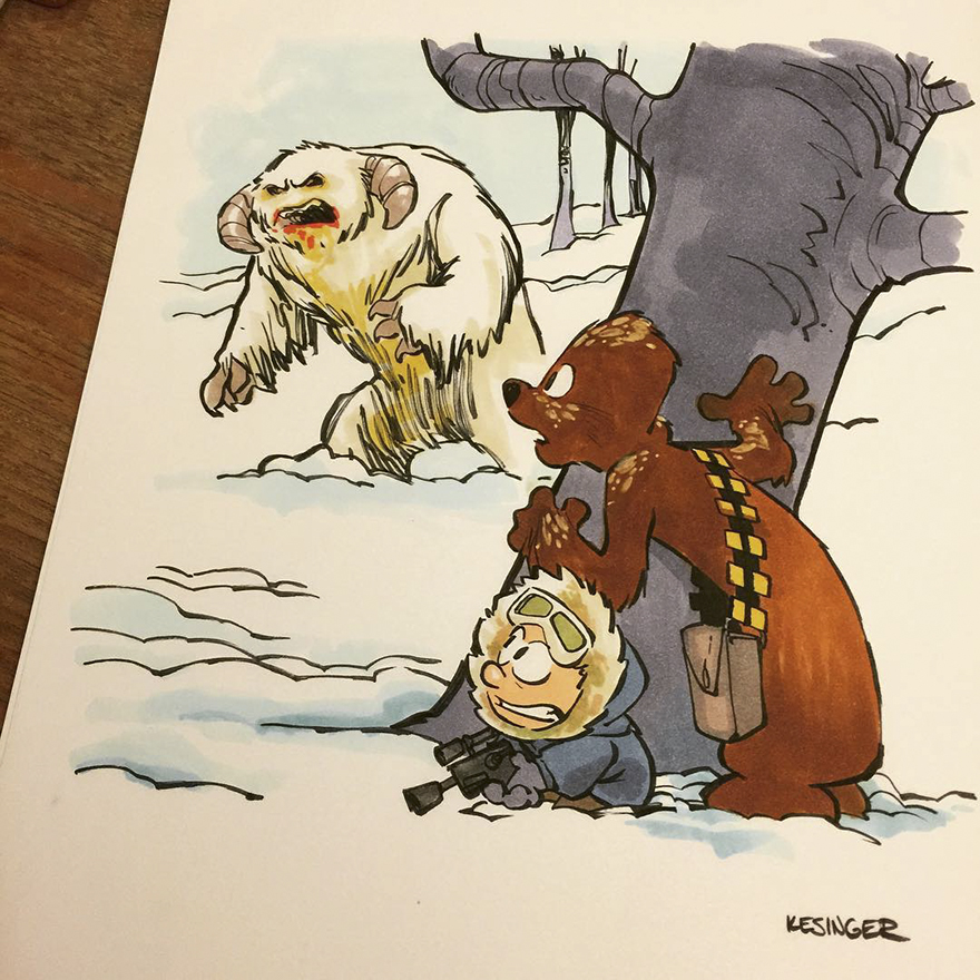 Disney Illustrator Combines Star Wars And Calvin &#038; Hobbes, And The Result Is Adorable