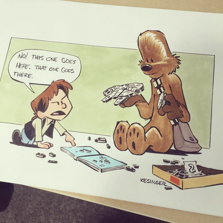 Disney Illustrator Combines Star Wars And Calvin &#038; Hobbes, And The Result Is Adorable