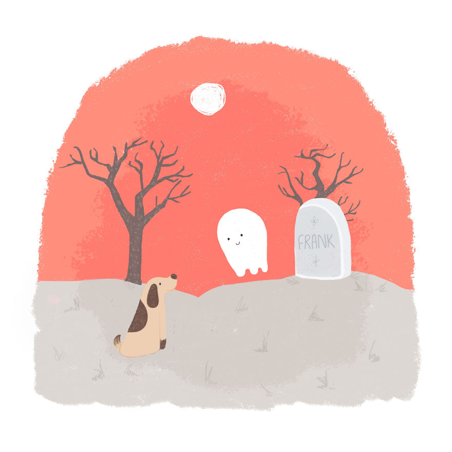 I Made This Picture Story About A Lonely Ghost Frank Who Befriends Weenie, The Dog I Made This Picture Story About A Lonely Ghost Frank Who Befriends Weenie, The Dog
