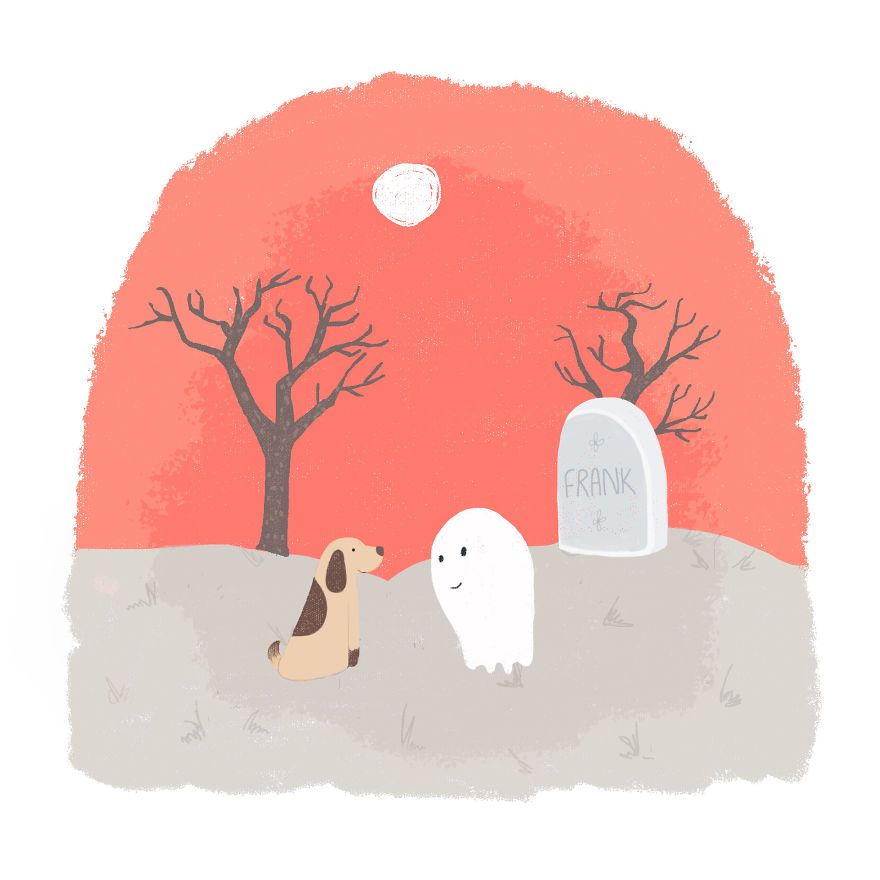 I Made This Picture Story About A Lonely Ghost Frank Who Befriends Weenie, The Dog I Made This Picture Story About A Lonely Ghost Frank Who Befriends Weenie, The Dog
