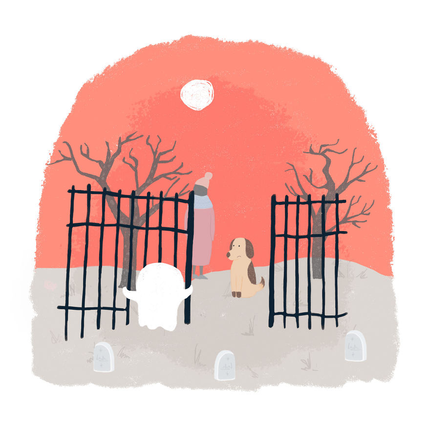 I Made This Picture Story About A Lonely Ghost Frank Who Befriends Weenie, The Dog I Made This Picture Story About A Lonely Ghost Frank Who Befriends Weenie, The Dog