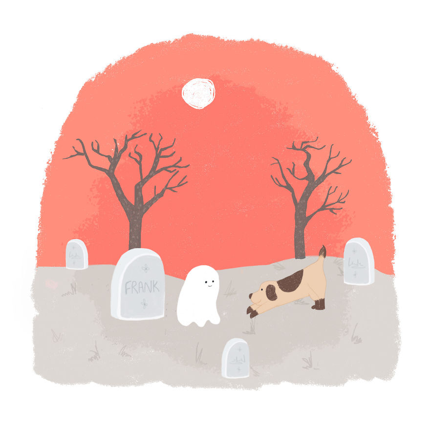 I Made This Picture Story About A Lonely Ghost Frank Who Befriends Weenie, The Dog I Made This Picture Story About A Lonely Ghost Frank Who Befriends Weenie, The Dog