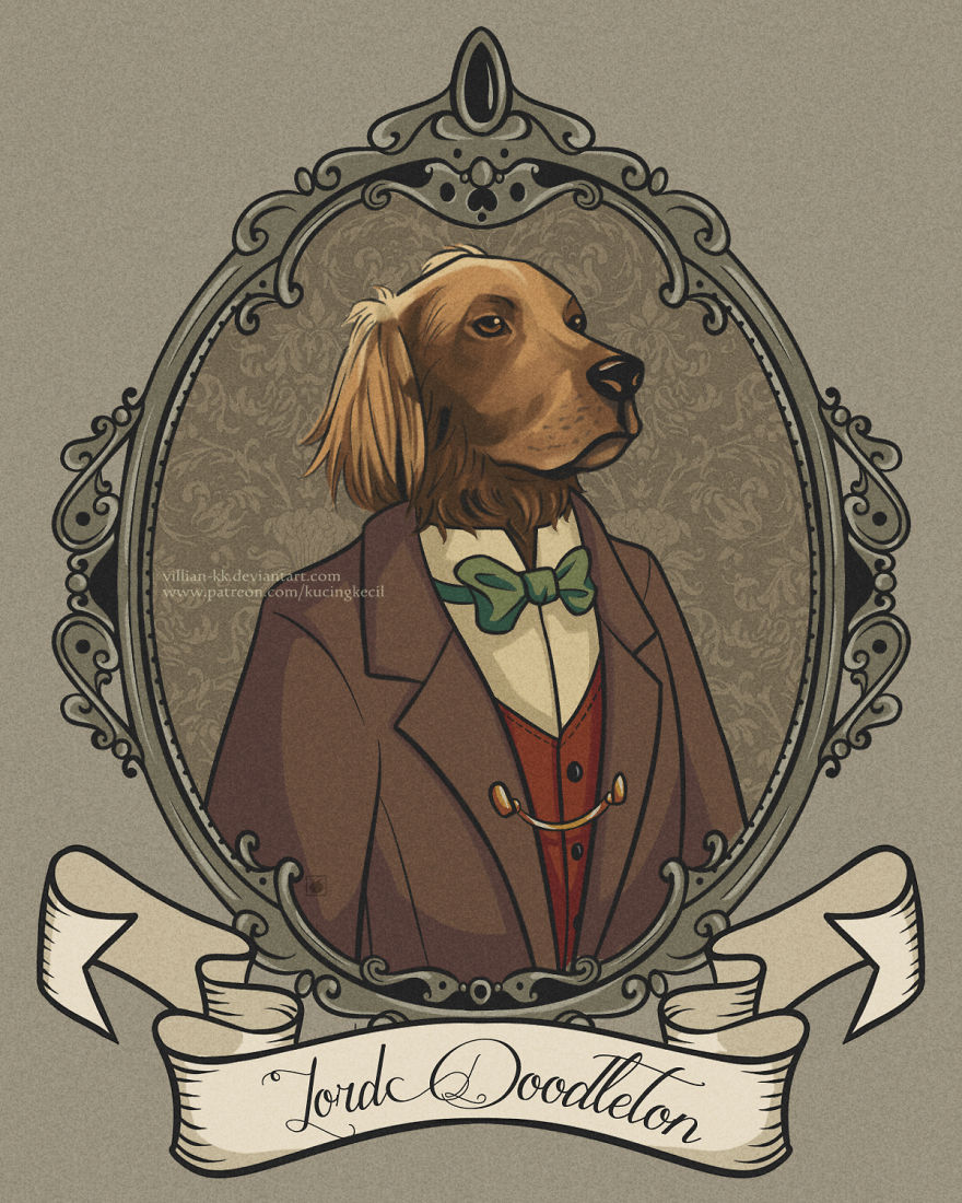 This Artist Turn A Pet Photo Into An Awesome Vintage Portraits This Artist Turn A Pet Photo Into An Awesome Vintage Portraits