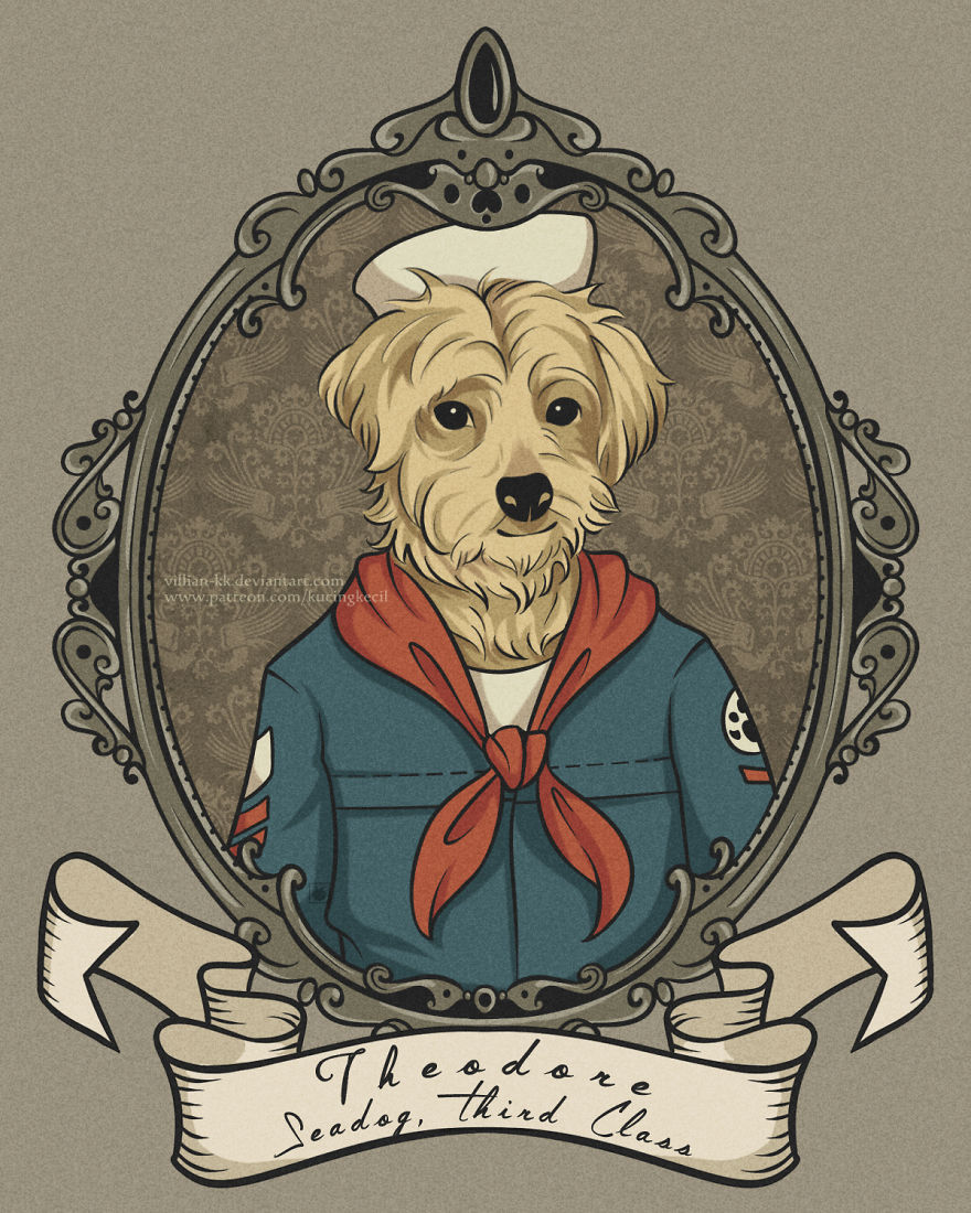This Artist Turn A Pet Photo Into An Awesome Vintage Portraits This Artist Turn A Pet Photo Into An Awesome Vintage Portraits