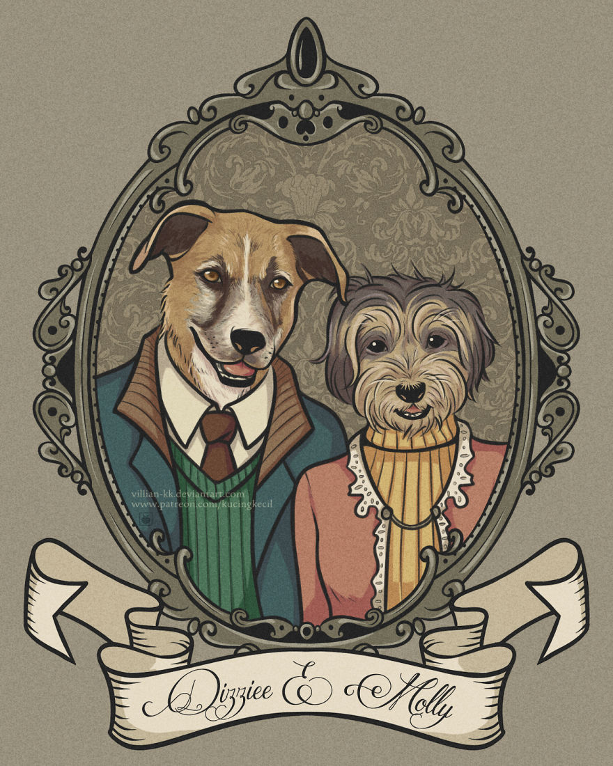 This Artist Turn A Pet Photo Into An Awesome Vintage Portraits This Artist Turn A Pet Photo Into An Awesome Vintage Portraits