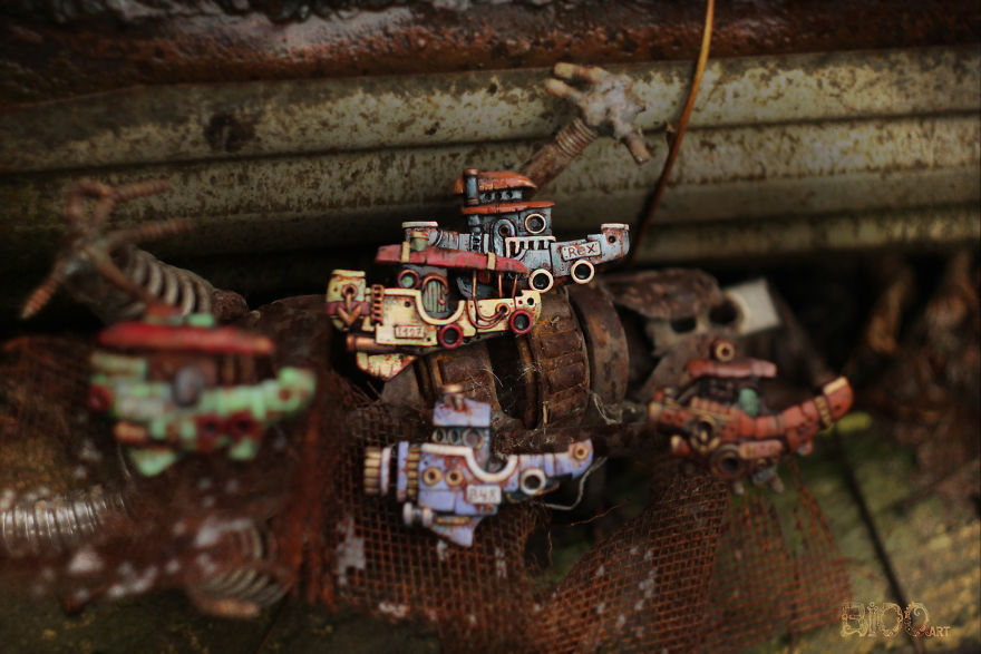 Fantasy Rusty Boat. Brooches Made Of Polymer Clay