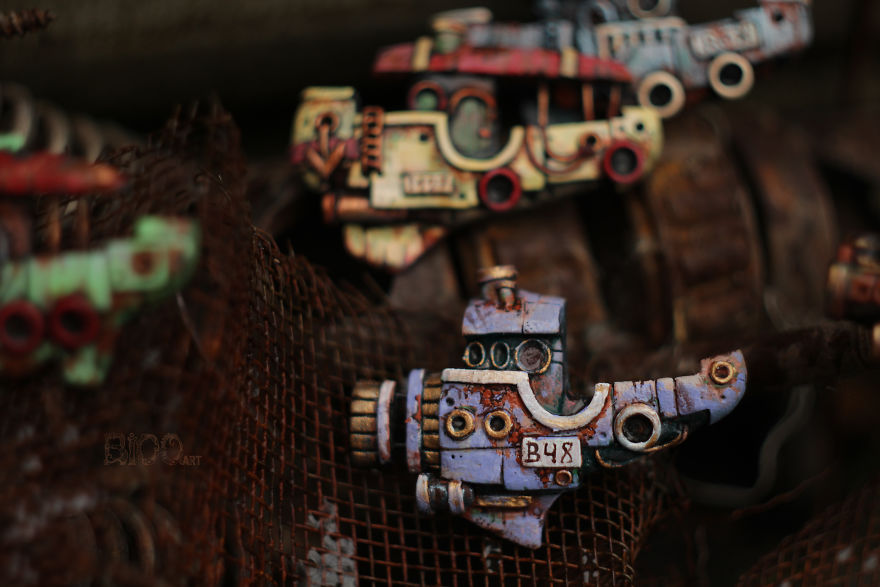 Fantasy Rusty Boat. Brooches Made Of Polymer Clay