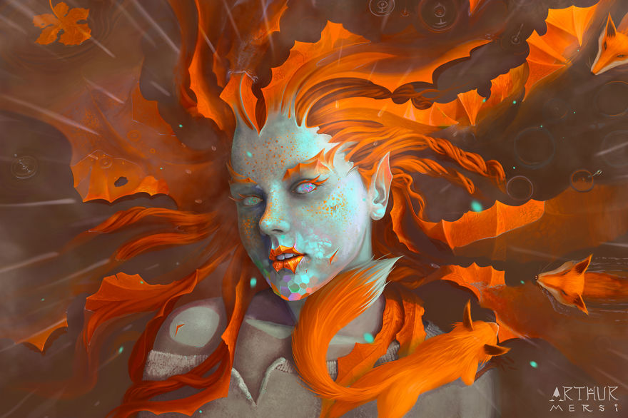 It Took Me 8 Days Of Hard Work To Create The Drawing Of The Autumn Freckles