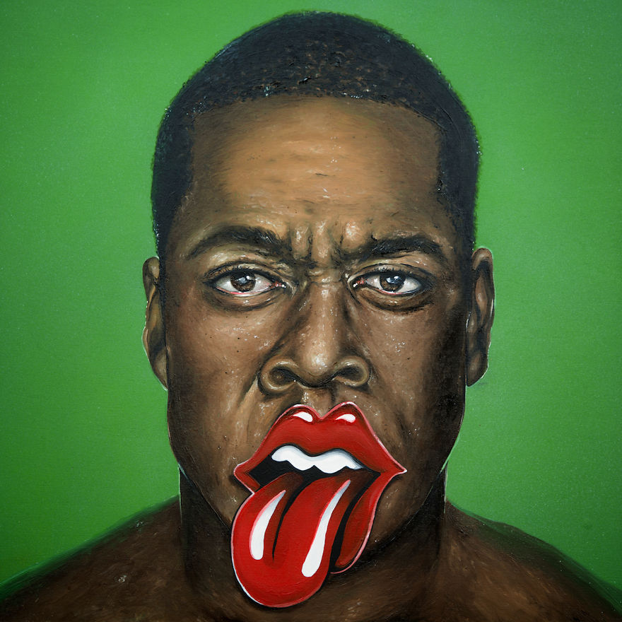 I Painted The Logos Of Classic Rock Icons Over The Faces Of Hip Hop Legends I Painted The Logos Of Classic Rock Icons Over The Faces Of Hip Hop Legends