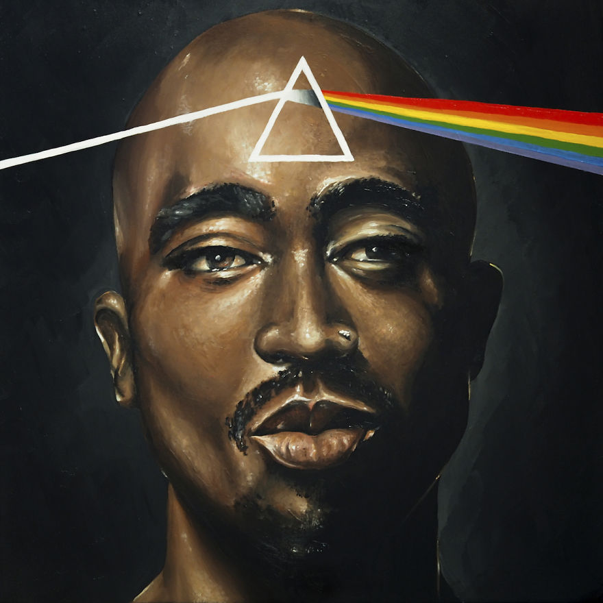 I Painted The Logos Of Classic Rock Icons Over The Faces Of Hip Hop Legends I Painted The Logos Of Classic Rock Icons Over The Faces Of Hip Hop Legends