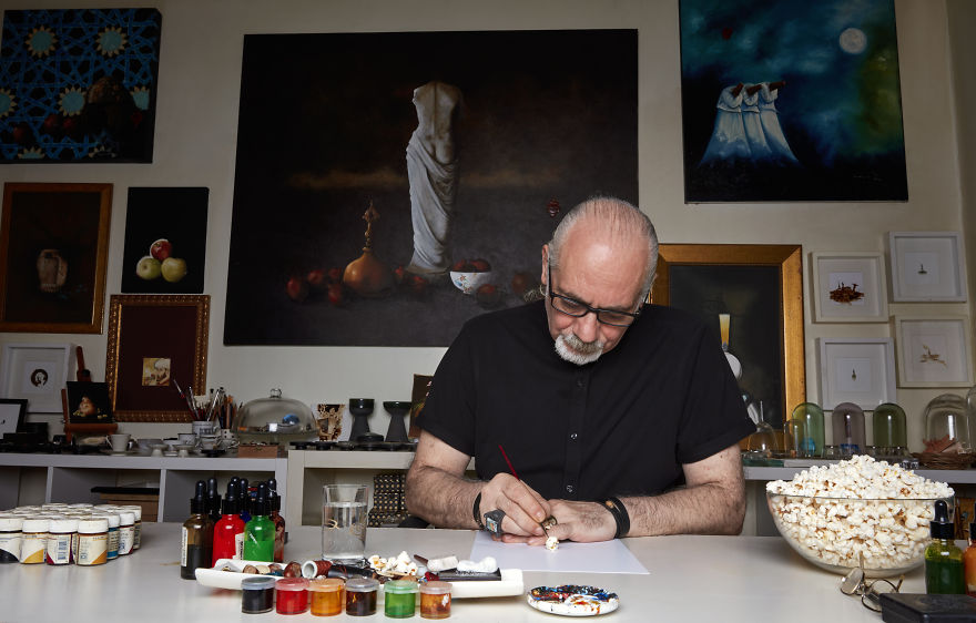 Artist Paints Miniatures On Popcorn Inspired By His Favorite Movies Artist Paints Miniatures On Popcorn Inspired By His Favorite Movies