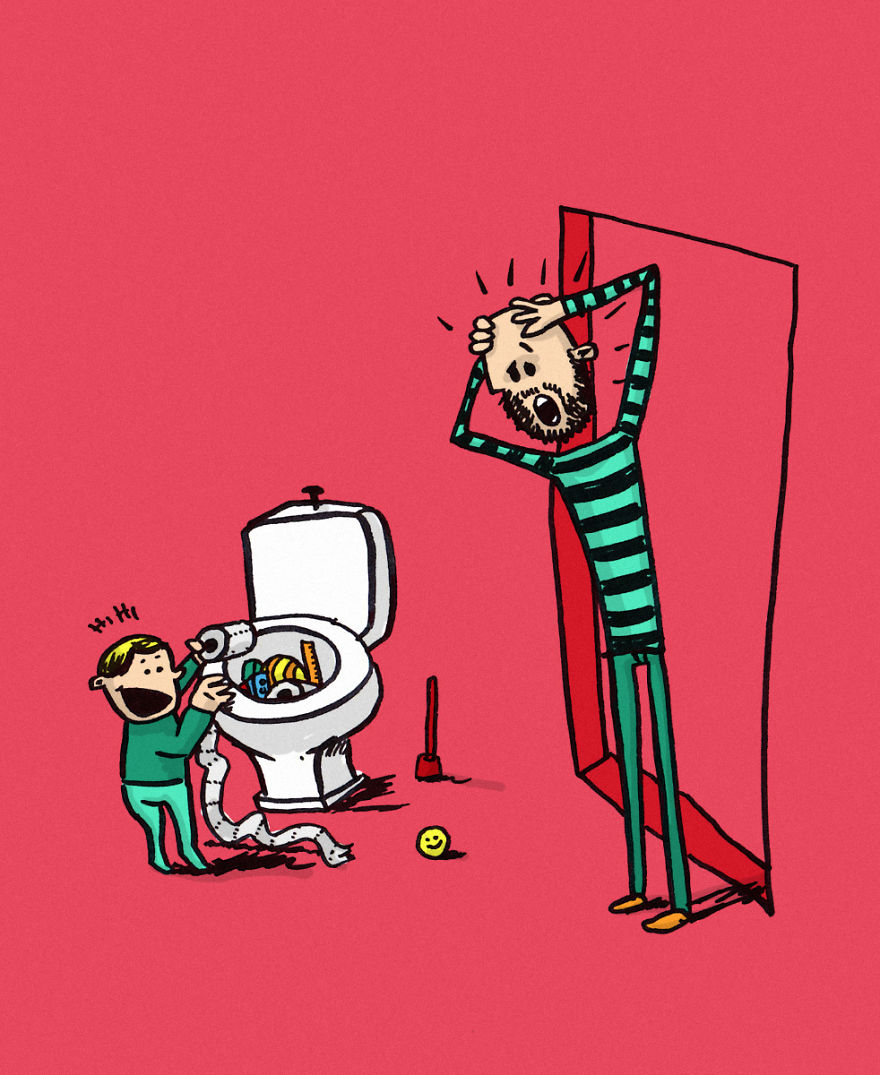 I’m A Dad Who Went On Paternity Leave, So I Decided To Illustrate Every Weird And Fun Situation I’m A Dad Who Went On Paternity Leave, So I Decided To Illustrate Every Weird And Fun Situation