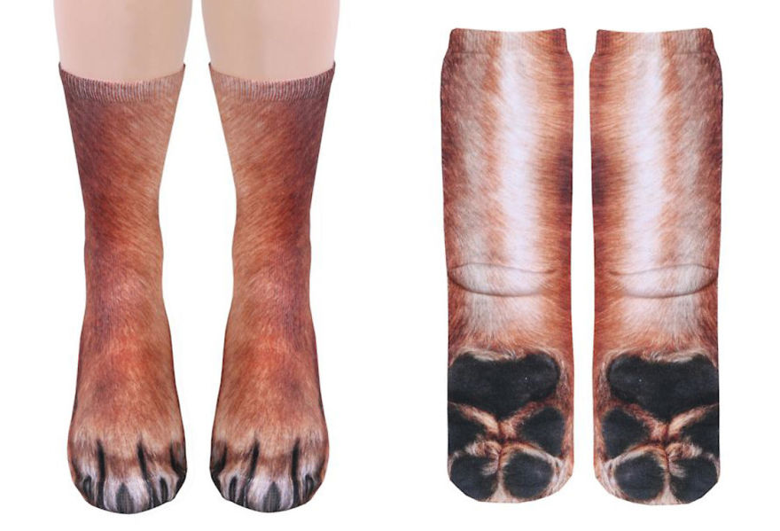 These Hyper-Realistic Socks Will Turn Your Feet Into Beautiful Animal Paws
