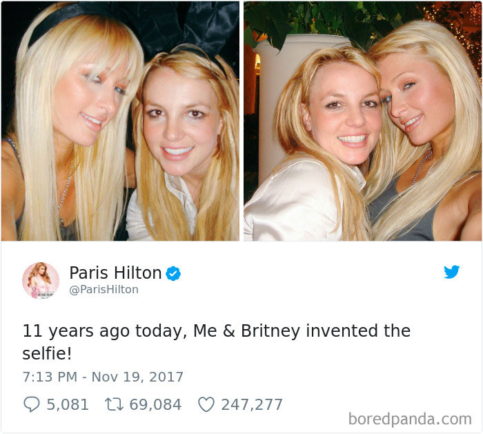 Paris Hilton Just Said She And Britney Invented The Selfie, And Here’s 24 Best Reactions From Twitter Paris Hilton Just Said She And Britney Invented The Selfie, And Here’s 24 Best Reactions From Twitter