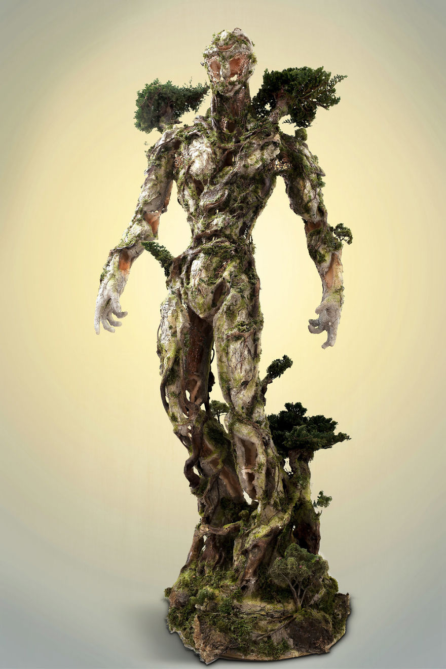 Artist Combines Nature And Technology In His Latest Sculpture Of Modern-Day Protector