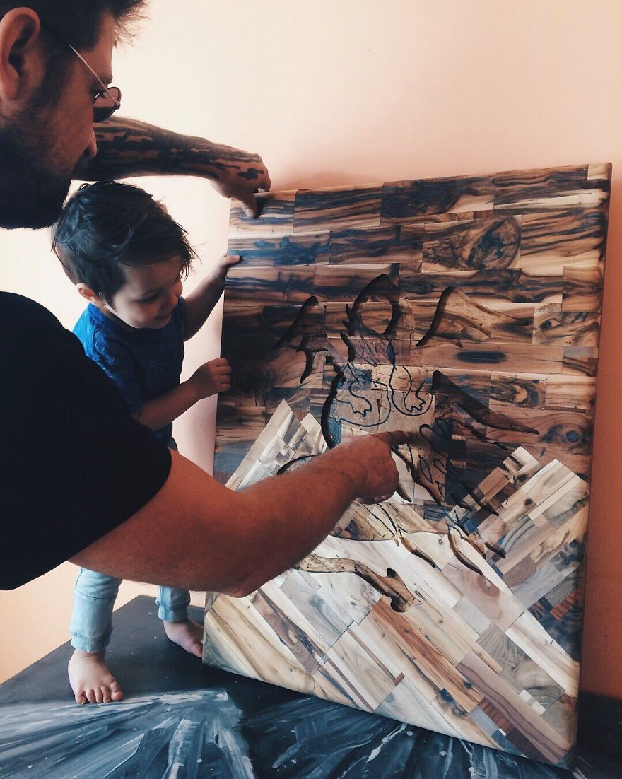 How To Make A Unique Mosaic Picture From Wood And Ceramic Tiles How To Make A Unique Mosaic Picture From Wood And Ceramic Tiles