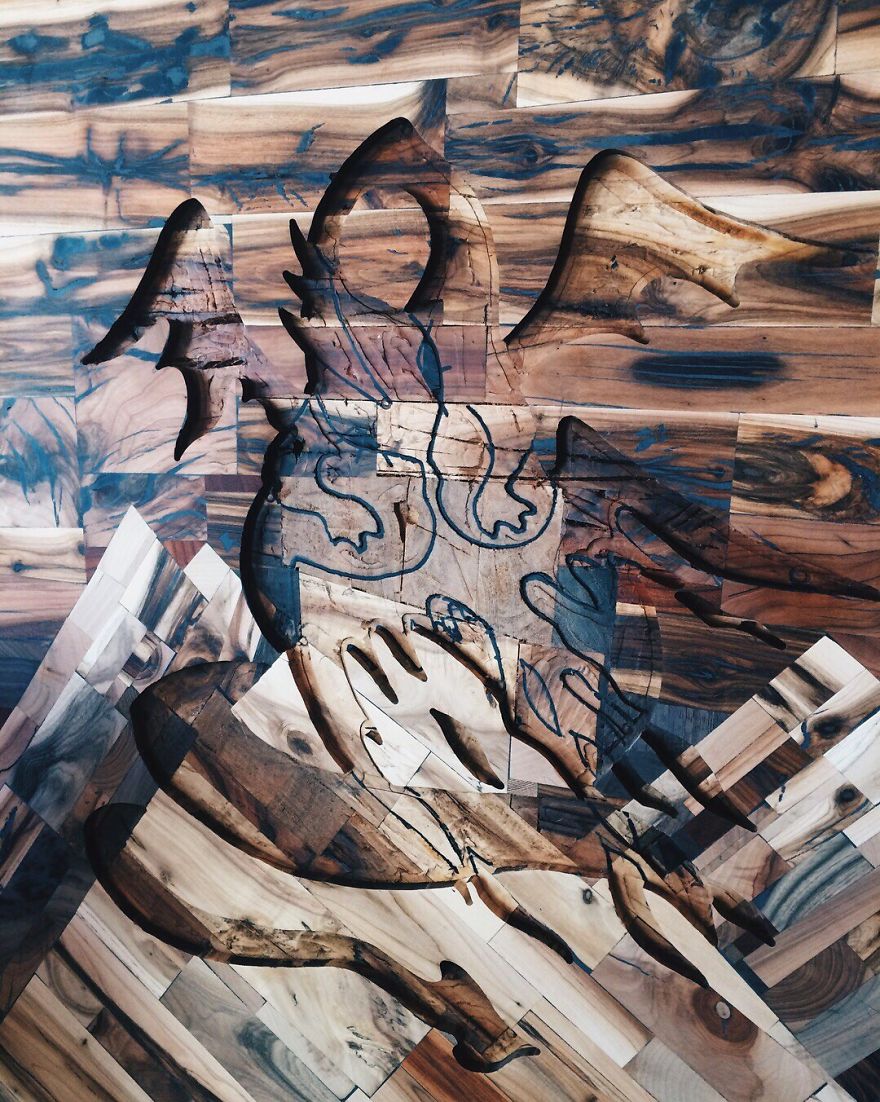 How To Make A Unique Mosaic Picture From Wood And Ceramic Tiles How To Make A Unique Mosaic Picture From Wood And Ceramic Tiles