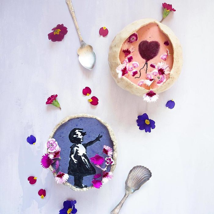 Woman Paints On Her Smoothie Bowls Using Natural Ingredients And The Result Is Too Pretty To Eat Woman Paints On Her Smoothie Bowls Using Natural Ingredients And The Result Is Too Pretty To Eat