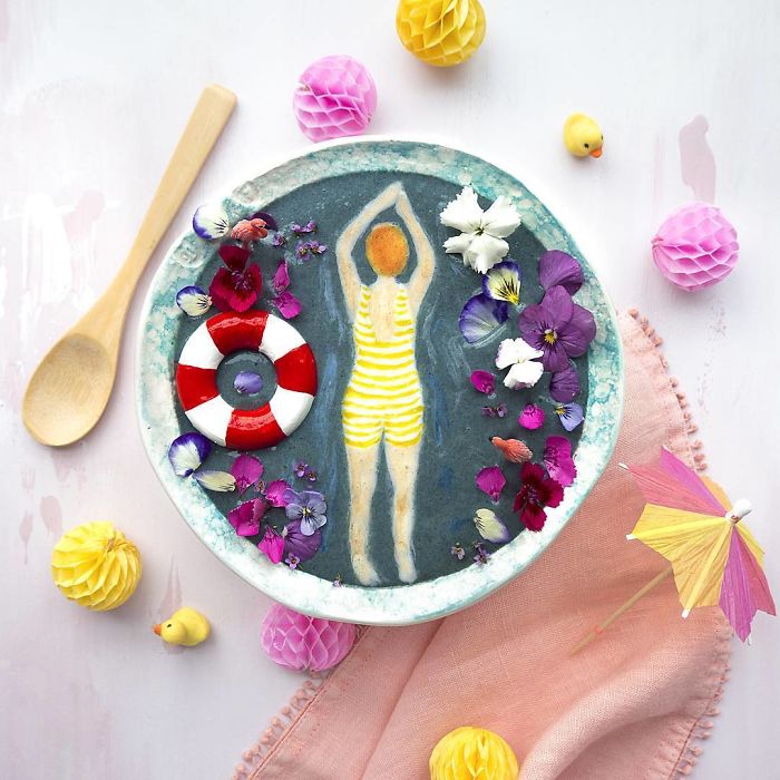 Woman Paints On Her Smoothie Bowls Using Natural Ingredients And The Result Is Too Pretty To Eat Woman Paints On Her Smoothie Bowls Using Natural Ingredients And The Result Is Too Pretty To Eat