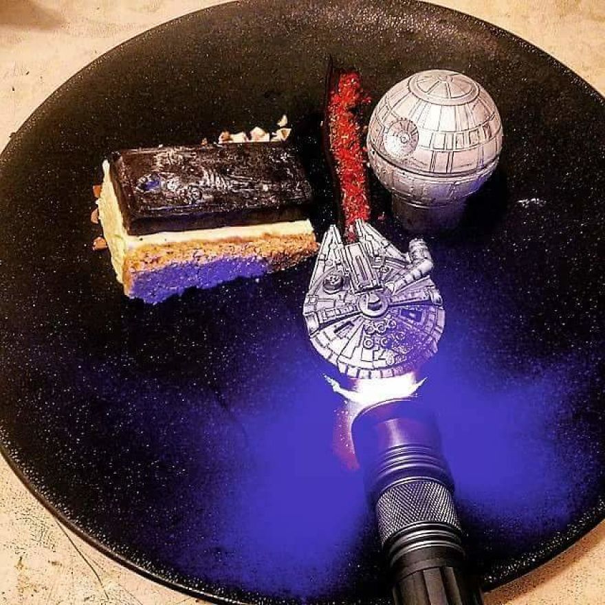 Some Star Wars Themed Desserts, Everything On The Plate Is Edible