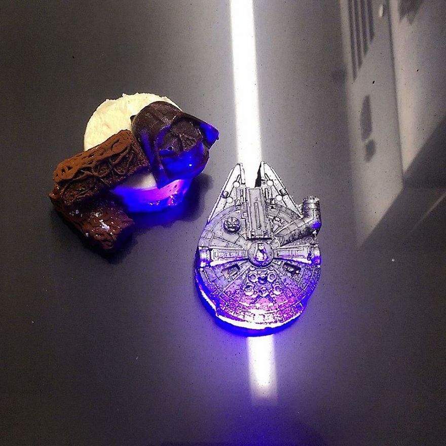 Some Star Wars Themed Desserts, Everything On The Plate Is Edible