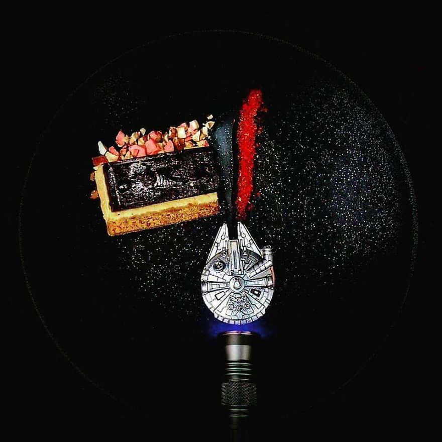 Some Star Wars Themed Desserts, Everything On The Plate Is Edible