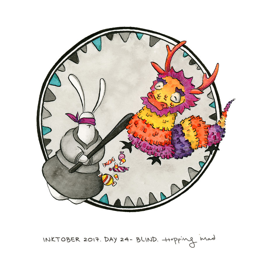 I Didn&#8217;t Let An Injured Hand Stop Me From Completing Inktober