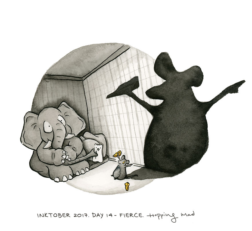 I Didn&#8217;t Let An Injured Hand Stop Me From Completing Inktober