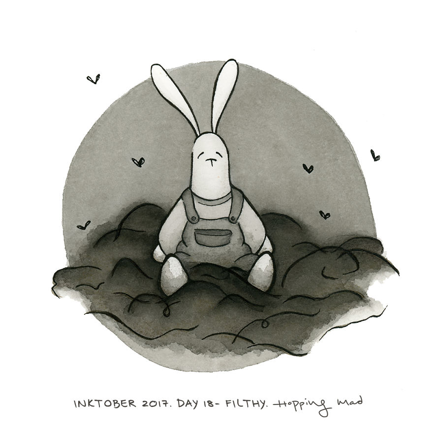 I Didn&#8217;t Let An Injured Hand Stop Me From Completing Inktober