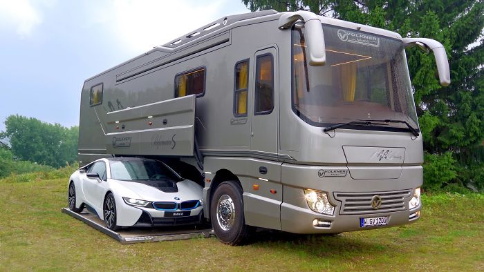 This $1.7 Million Motorhome With Its Own Garage May Look Like An Ordinary Bus From Outside, But Only Until You Step Inside