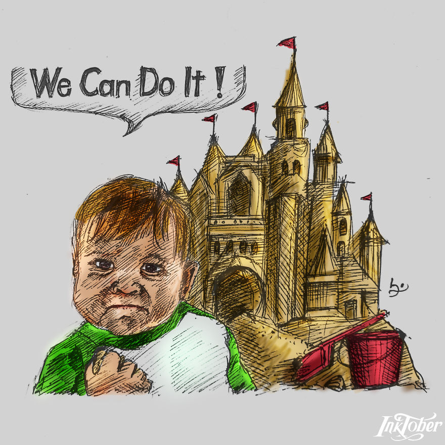 I Made Illustrations Using Elements Of Surrealism, Visual Metaphor, And Juxtaposition