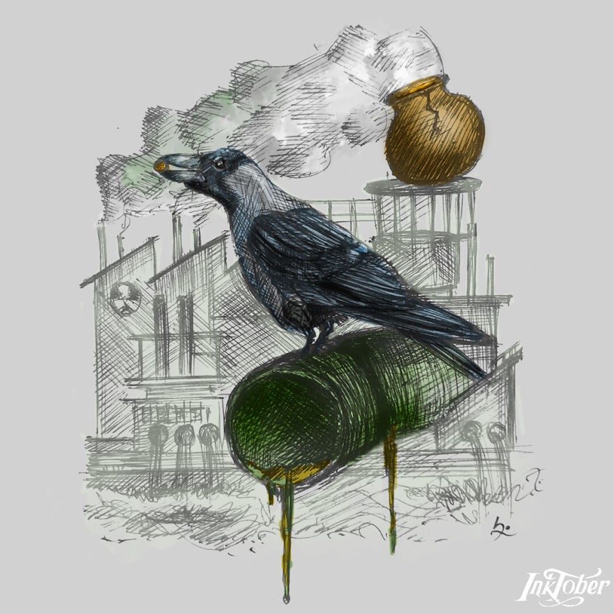 I Made Illustrations Using Elements Of Surrealism, Visual Metaphor, And Juxtaposition