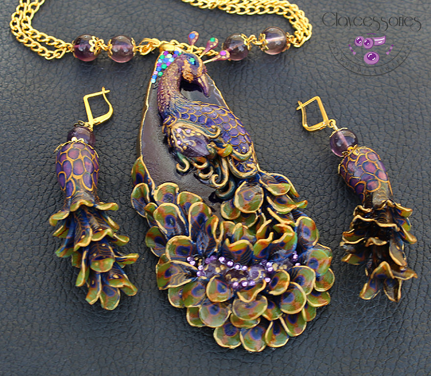 I Use Polymer Clay And Natural Stones To Create Art Nouveau Vintage Jewellery!