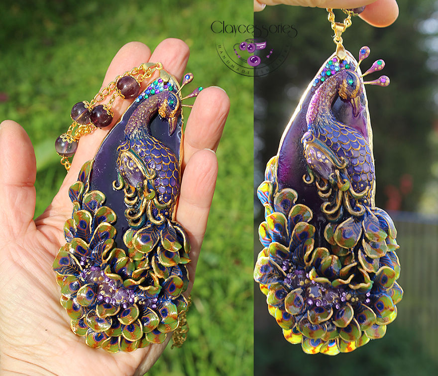 I Use Polymer Clay And Natural Stones To Create Art Nouveau Vintage Jewellery!