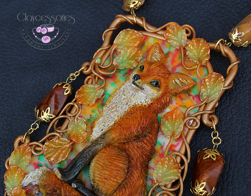 I Use Polymer Clay And Natural Stones To Create Art Nouveau Vintage Jewellery!