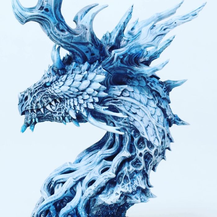 We Sculpted A Forest Dragon In Summer But Winter Came… We Sculpted A Forest Dragon In Summer But Winter Came…