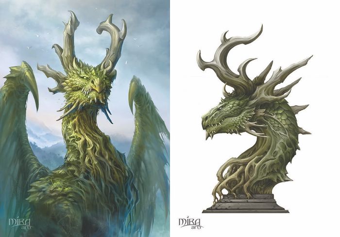 We Sculpted A Forest Dragon In Summer But Winter Came… We Sculpted A Forest Dragon In Summer But Winter Came…