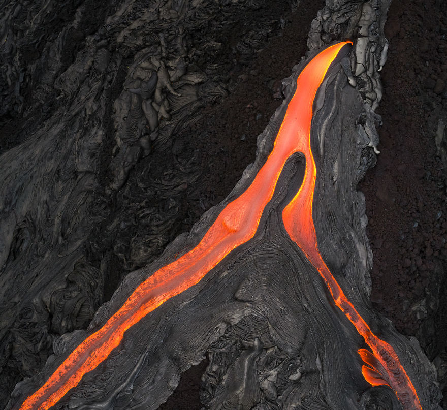 I Melted My Drone Camera Flying Too Close To The Lava Flows Of Mount Kilauea, Hawaii
