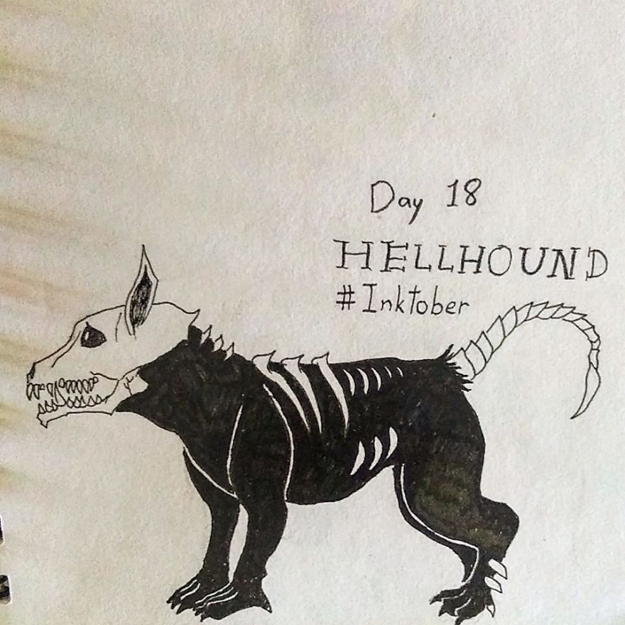 I Illustrated 31 Monsters From Many Cultures, Folklore And Myths In Inktober I Illustrated 31 Monsters From Many Cultures, Folklore And Myths In Inktober